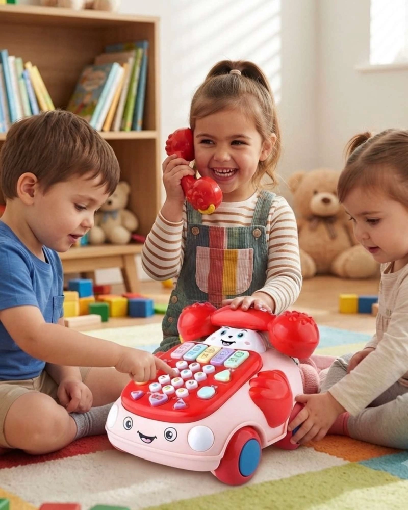 TELE FONO INTERACTIVO EDUCATIVO INFANTIL MUSICAL CON LUCES - 1
