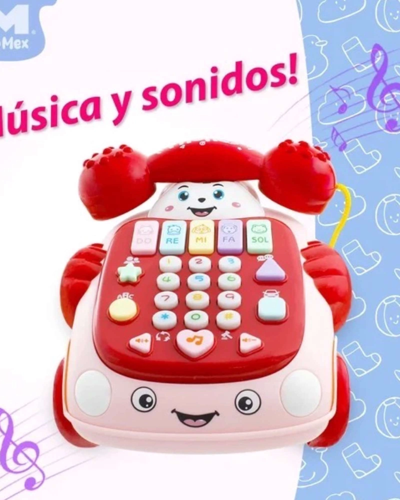 TELE FONO INTERACTIVO EDUCATIVO INFANTIL MUSICAL CON LUCES - 3