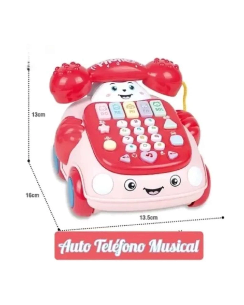 TELE FONO INTERACTIVO EDUCATIVO INFANTIL MUSICAL CON LUCES - 5