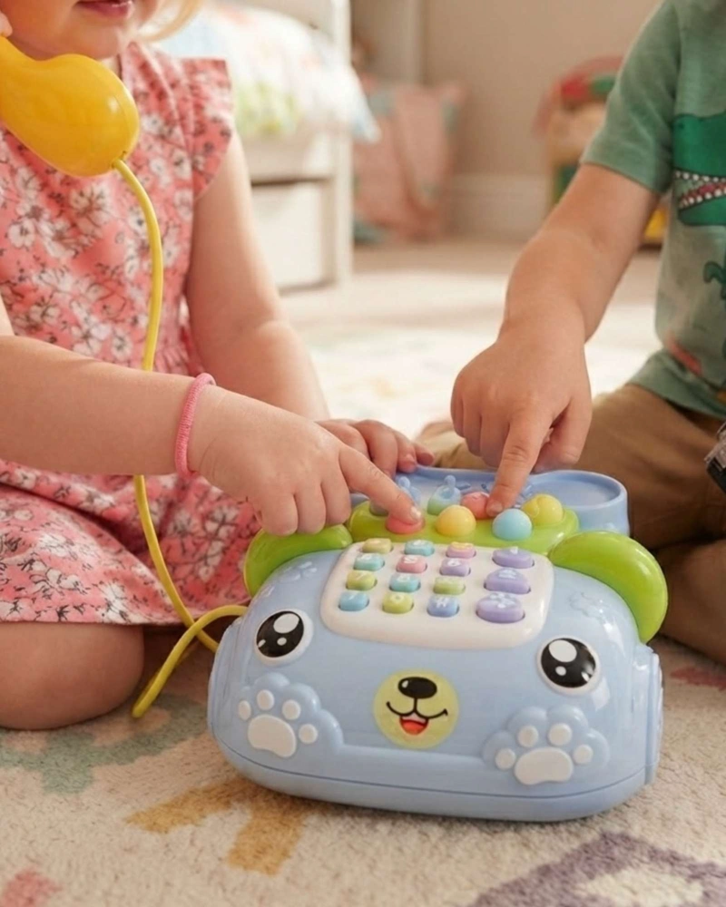 TELE FONO INTERACTIVO EDUCATIVO INFANTIL MUSICAL CON LUCES - 2