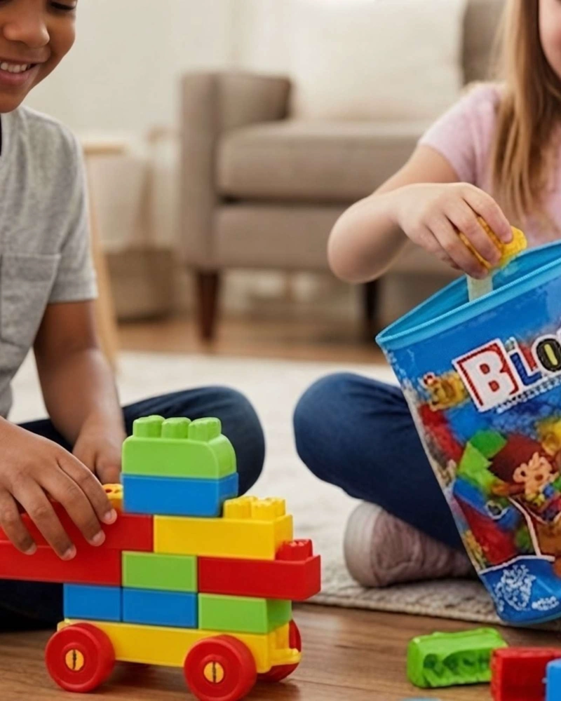 MALETA DE BLOQUES DE CONSTRUCCION INFANTIL 100 PIEZAS - 6
