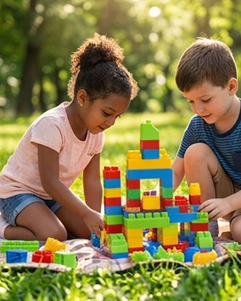 MALETA DE BLOQUES DE CONSTRUCCION INFANTIL 130 PIEZAS - 2
