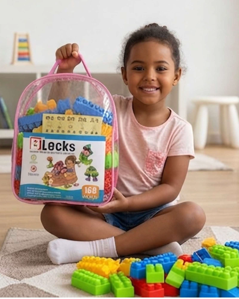 MALETA DE BLOQUES DE CONSTRUCCION INFANTIL 130 PIEZAS - 5