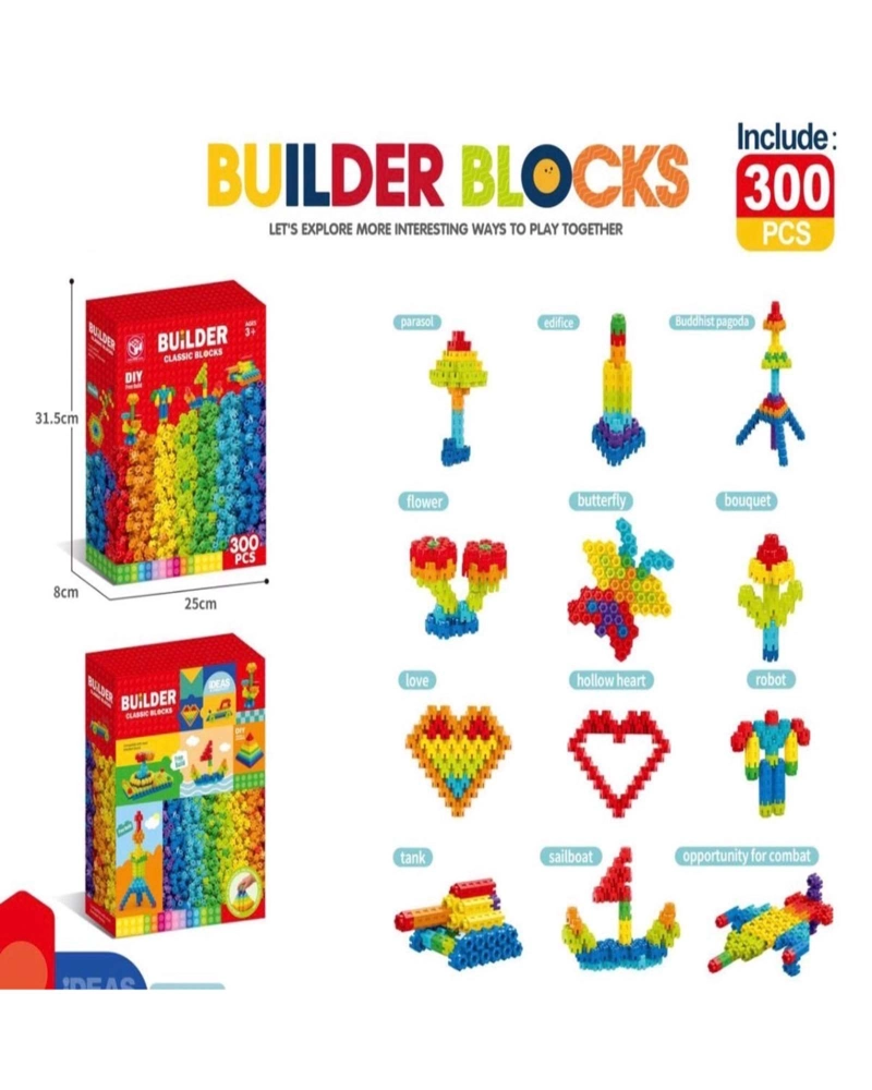 HEXOGONOGALES DIDACTICOS DE CONSTRUCCION INFANTIL 300 PIEZAS - 1