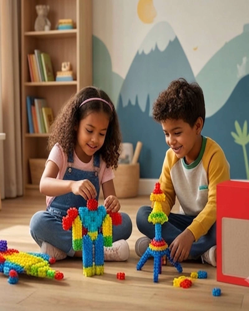 HEXOGONOGALES DIDACTICOS DE CONSTRUCCION INFANTIL 300 PIEZAS - 4