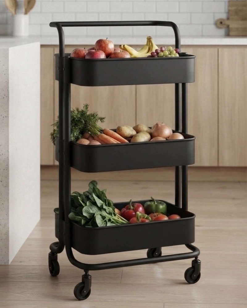 CARRITO ORGANIZADOR MULTIUSO 3 NIVELES CON RUEDAS - 1