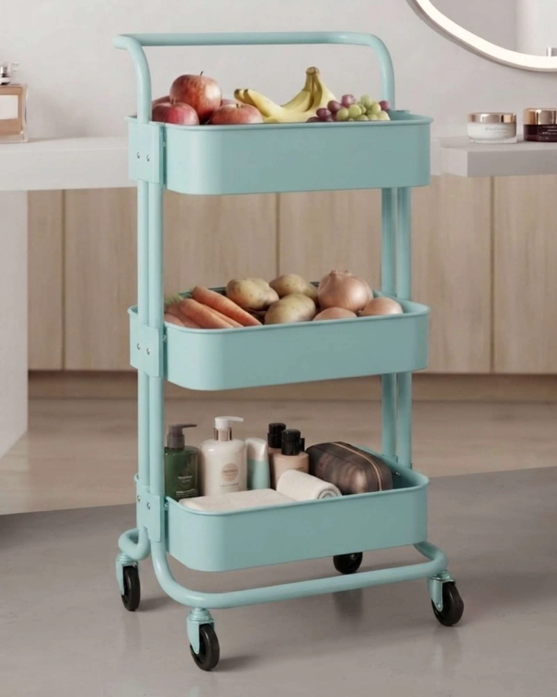 CARRITO ORGANIZADOR MULTIUSO 3 NIVELES CON RUEDAS - 2