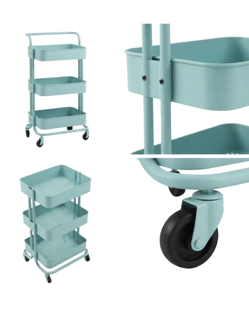 CARRITO ORGANIZADOR MULTIUSO 3 NIVELES CON RUEDAS - 5
