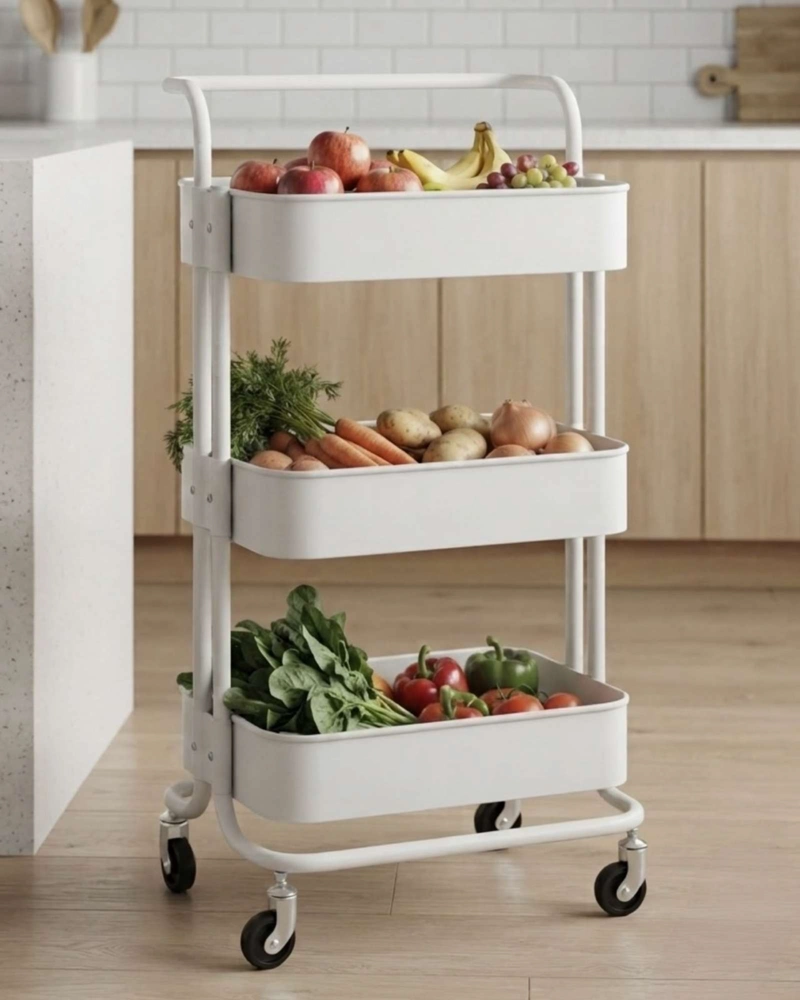 CARRITO ORGANIZADOR MULTIUSO 3 NIVELES CON RUEDAS - 1