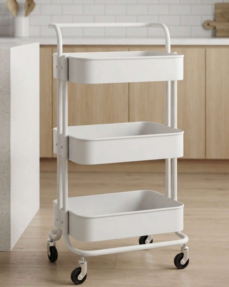 CARRITO ORGANIZADOR MULTIUSO 3 NIVELES CON RUEDAS - 2