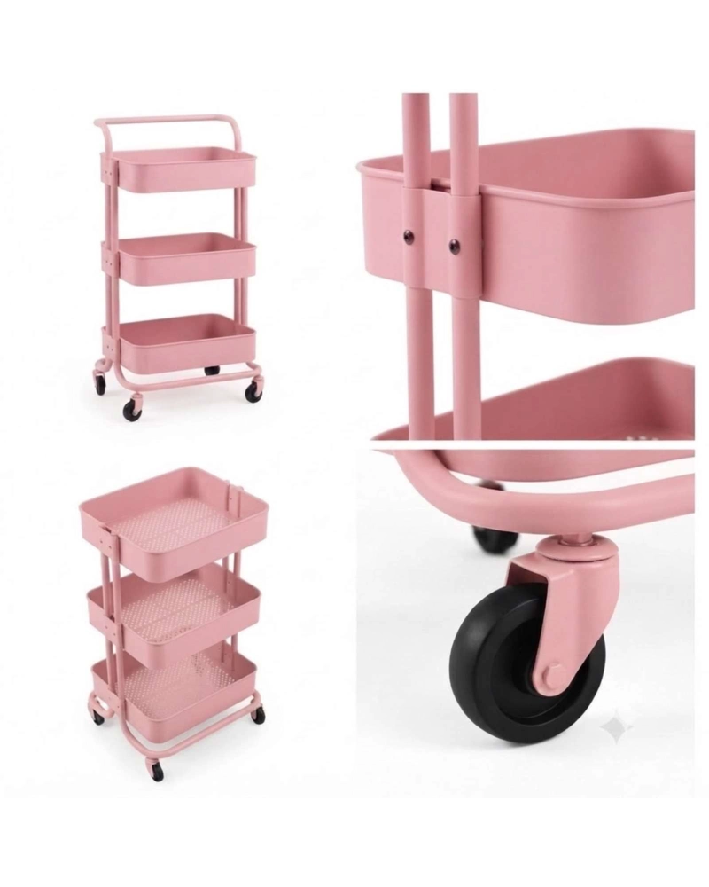 CARRITO ORGANIZADOR MULTIUSO 3 NIVELES CON RUEDAS - 5