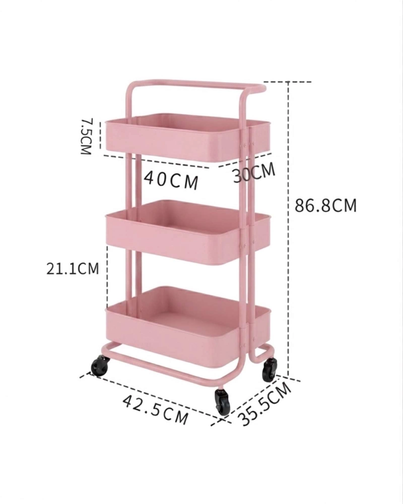 CARRITO ORGANIZADOR MULTIUSO 3 NIVELES CON RUEDAS - 6