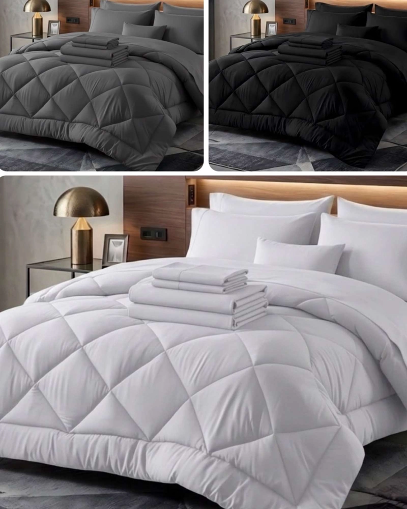 SET DE CUBRECAMA MAS JUEGO DE SABANAS ELEGANCIA Y CONFORT  SUPERKING 250X280CM - 7