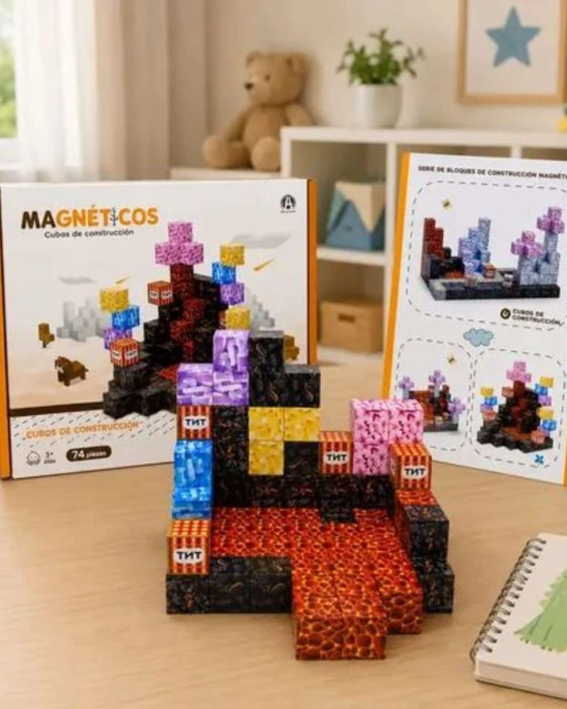 BLOQUES MAGNE TICOS, CUBOS INFANTIL DE CONSTRUCCION - 2