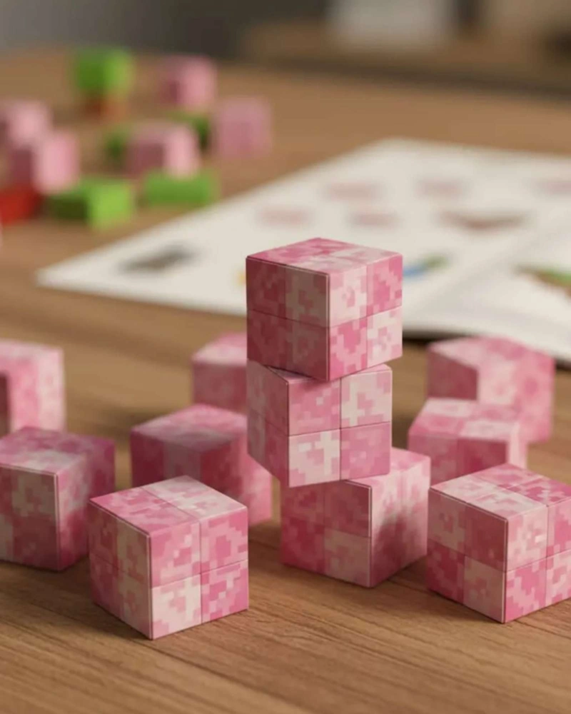 ​SET DE CUBOS DE CONSTRUCCION MAGNE TICOS - 200 PIEZAS ESTILO BLOQUES - 2