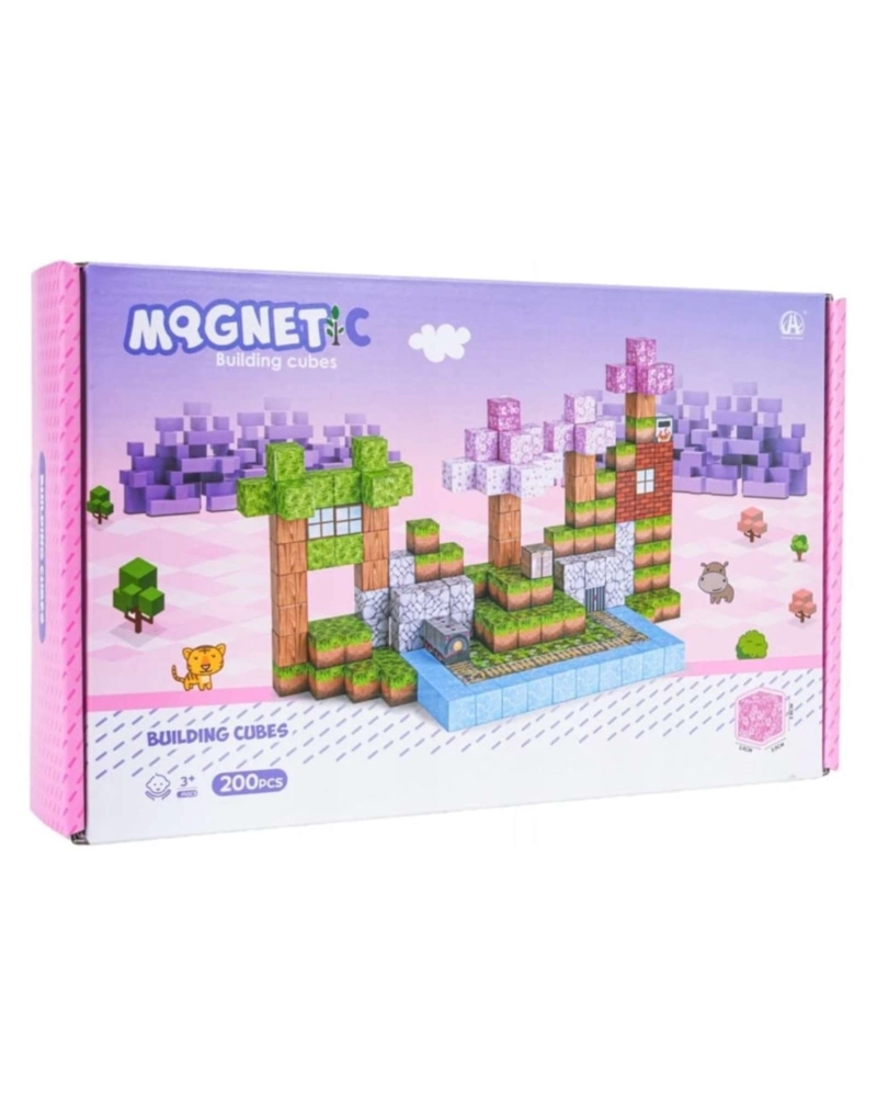 ​SET DE CUBOS DE CONSTRUCCION MAGNE TICOS - 200 PIEZAS ESTILO BLOQUES - 5