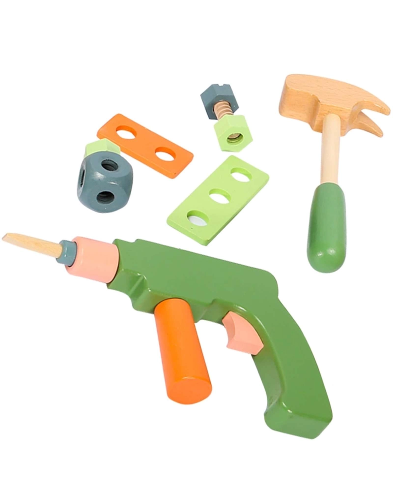 SET DE CARPINTERO INFANTIL MALETIN DE HERRAMIENTAS DE MADERA - 2