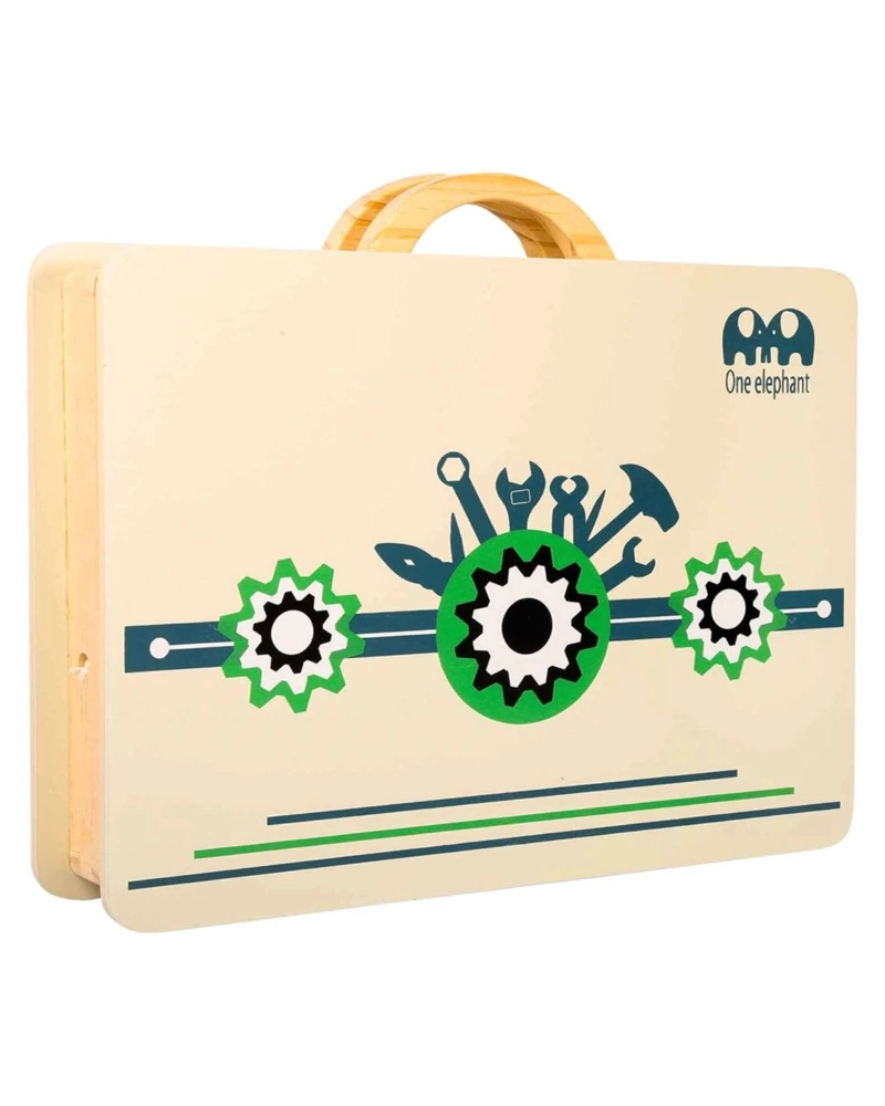 SET DE CARPINTERO INFANTIL MALETIN DE HERRAMIENTAS DE MADERA - 4