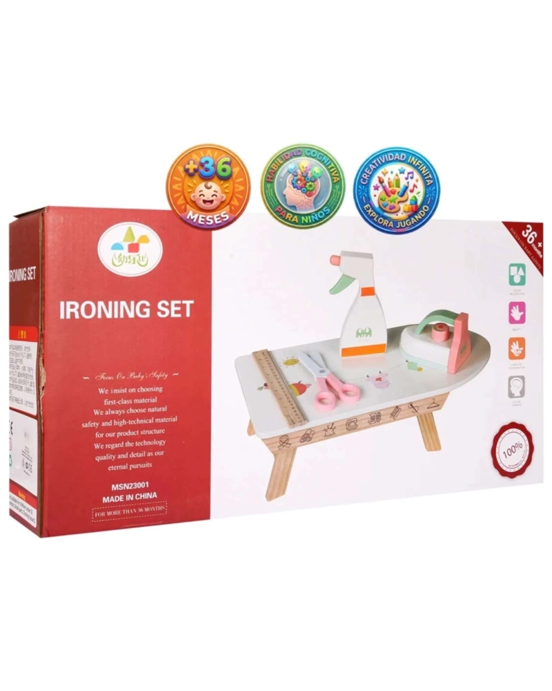 SET DE JUEGO INFANTIL DE PLANCHADO Y COSTURA EN MADERA - 3