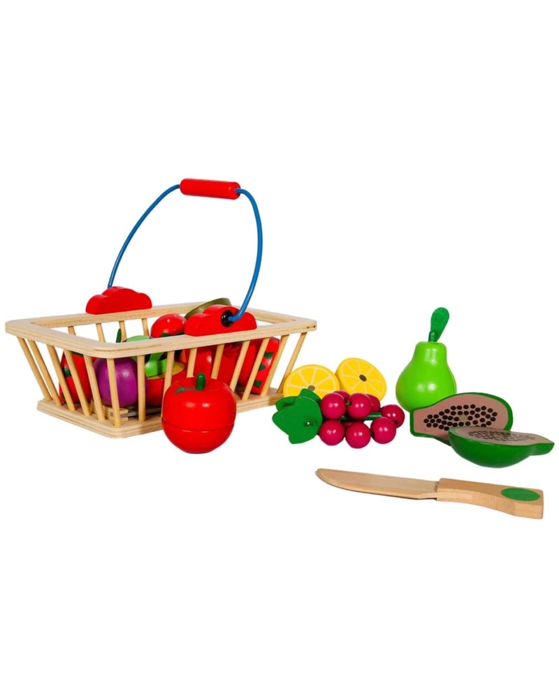 SET DE FRUTAS DE MADERA PARA CORTAR CON IMANES - 3