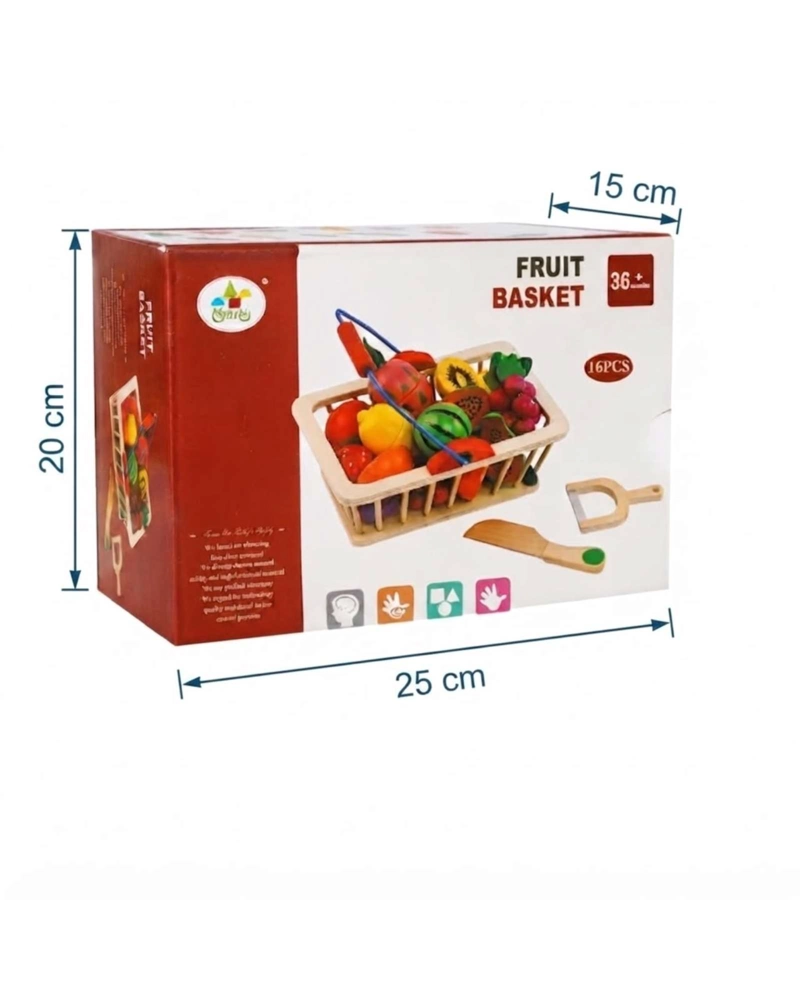 SET DE FRUTAS DE MADERA PARA CORTAR CON IMANES - 5
