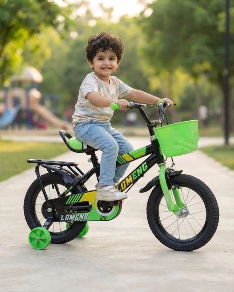 BICICLETA INFANTIL ARO12 CON RUEDAS DE ENTRENAMIENTO Y CANASTO - 1