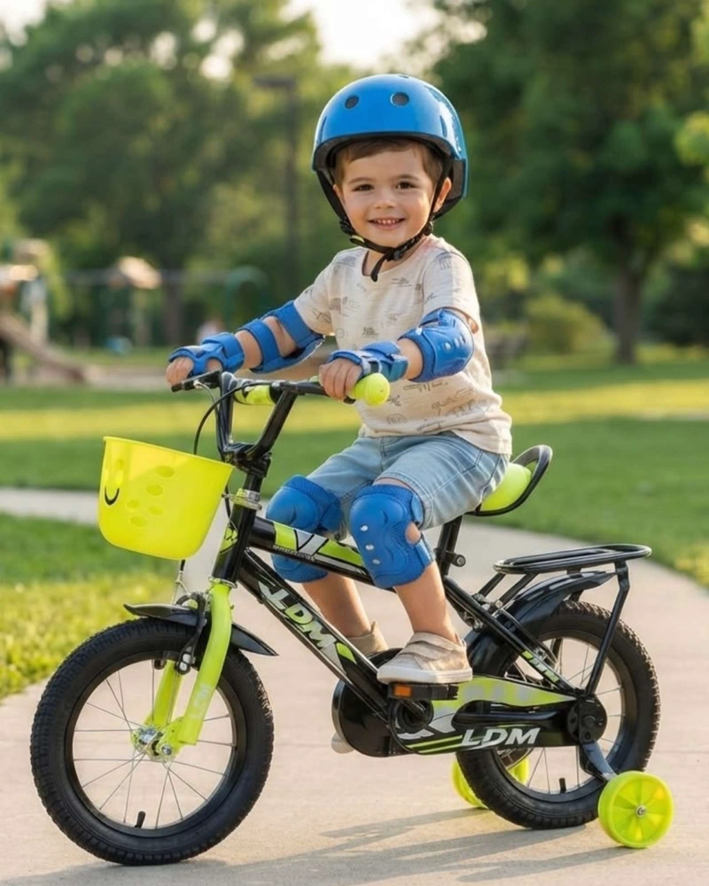 BICICLETA INFANTIL ARO 14 CON KIT DE PROTECCION Y RUEDAS DE ENTRENAMIENTO - 1