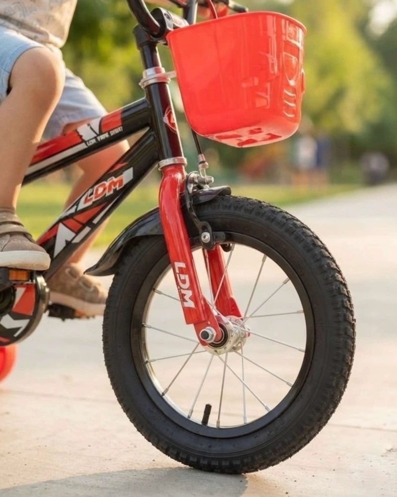 BICICLETA INFANTIL ARO14 CON RUEDAS DE ENTRENAMIENTO Y CANASTO - 4