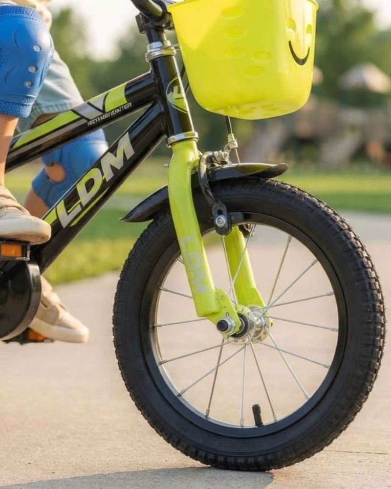 BICICLETA INFANTIL ARO14 CON RUEDAS DE ENTRENAMIENTO Y CANASTO - 5