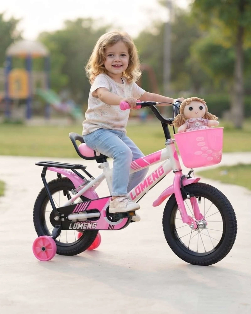 BICICLETA INFANTIL ARO12 CON RUEDAS DE ENTRENAMIENTO Y CANASTO - 1