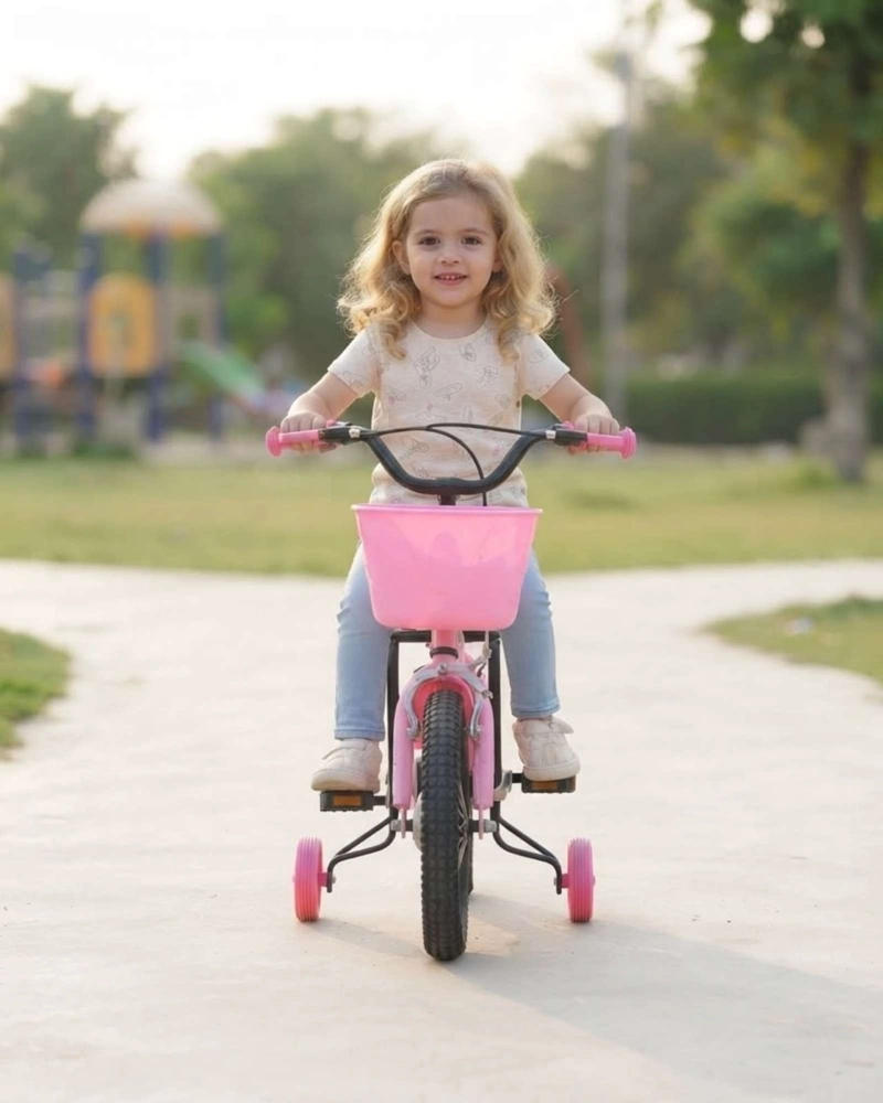BICICLETA INFANTIL ARO12 CON RUEDAS DE ENTRENAMIENTO Y CANASTO - 2