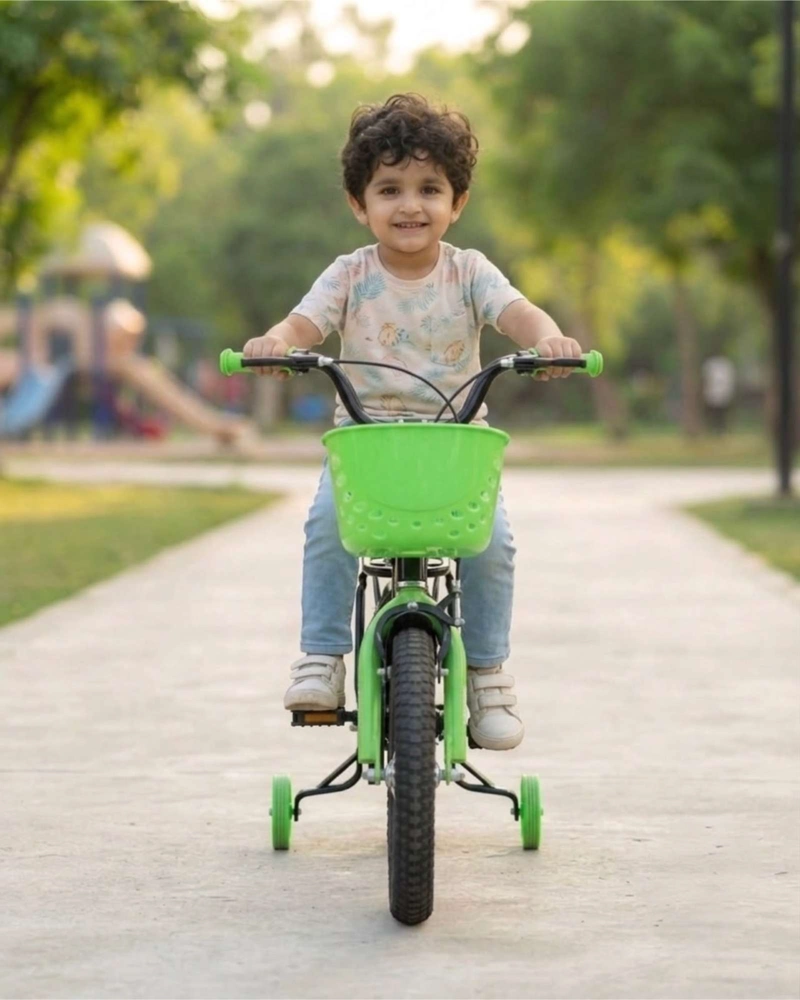 BICICLETA INFANTIL ARO14 CON RUEDAS DE ENTRENAMIENTO Y CANASTO - 2