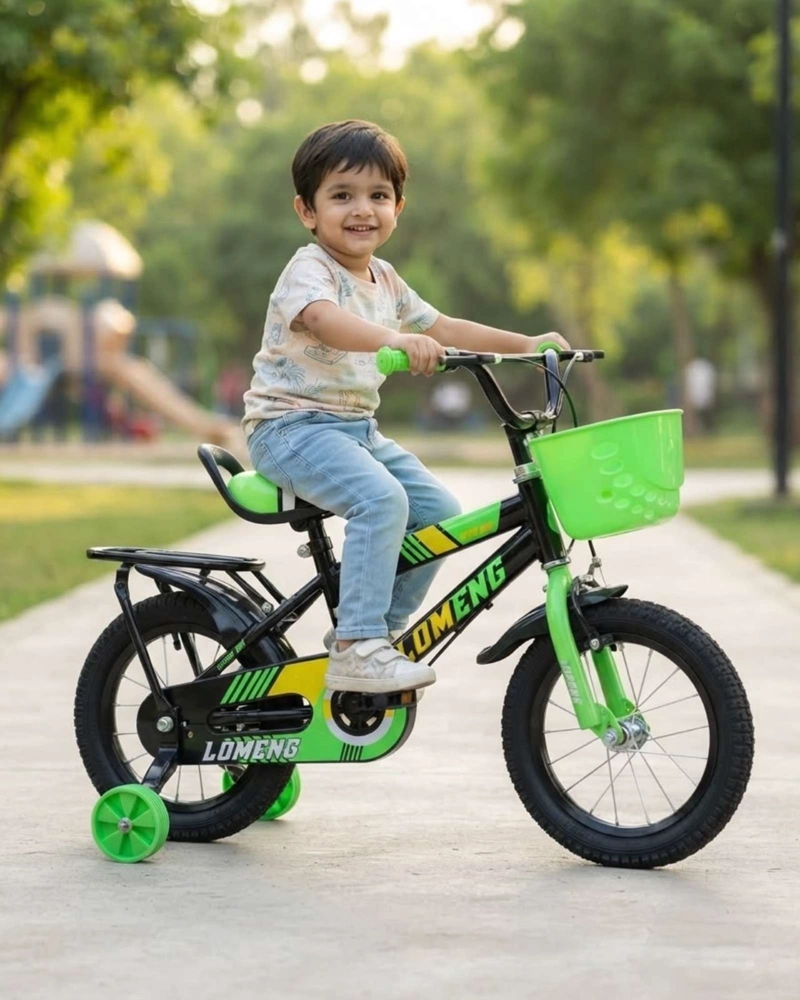 BICICLETA INFANTIL ARO14 CON RUEDAS DE ENTRENAMIENTO Y CANASTO - 3