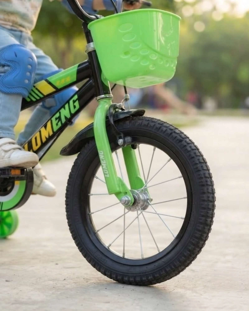 BICICLETA INFANTIL ARO14 CON RUEDAS DE ENTRENAMIENTO Y CANASTO - 5