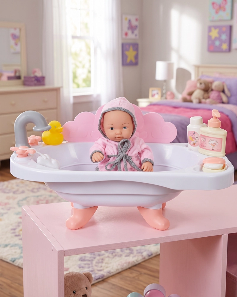 SET DE BAÑERA CON MUÑECA Y ACCESORIOS DE CUIDADO - 3