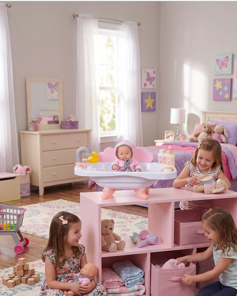 SET DE BAÑERA CON MUÑECA Y ACCESORIOS DE CUIDADO - 4