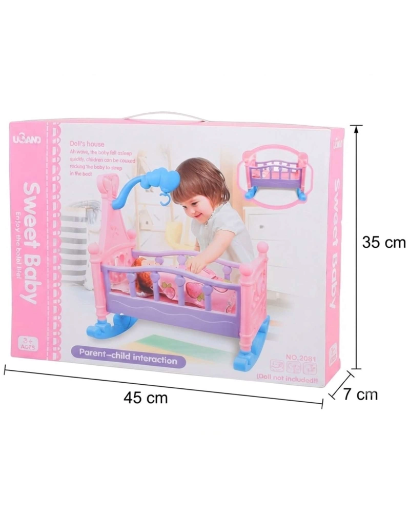 CUNA MECEDORA DE JUGUETE PARA MUÑECAS DISEÑO ENCANTADOR - 6