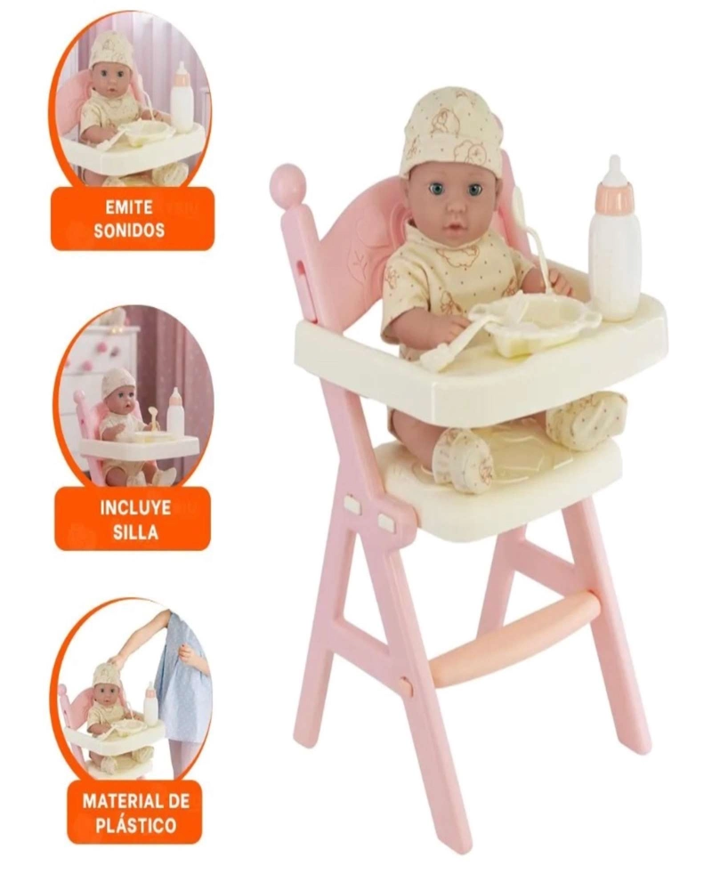 SET DE MUÑECA CON SILLA DE COMER - 4