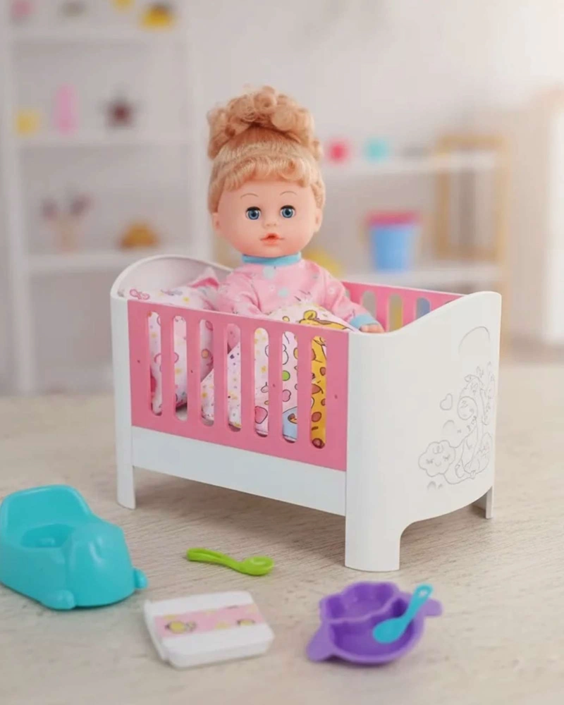 SET DE MUÑECA BABY SWEET LOVE CON CUNA Y ACCESORIOS DE CUIDADO - 1