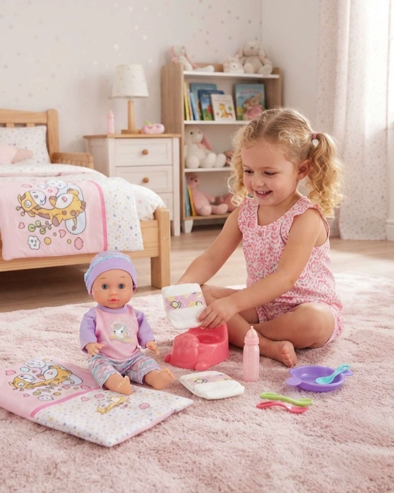 SET DE MUÑECA BABY SWEET LOVE CON CUNA Y ACCESORIOS DE CUIDADO - 2