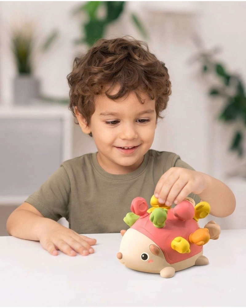 ERIZO SENSORIAL DE ENCAJE JUEGO DE MOTRICIDAD FINA PARA BEBE S01 - 2
