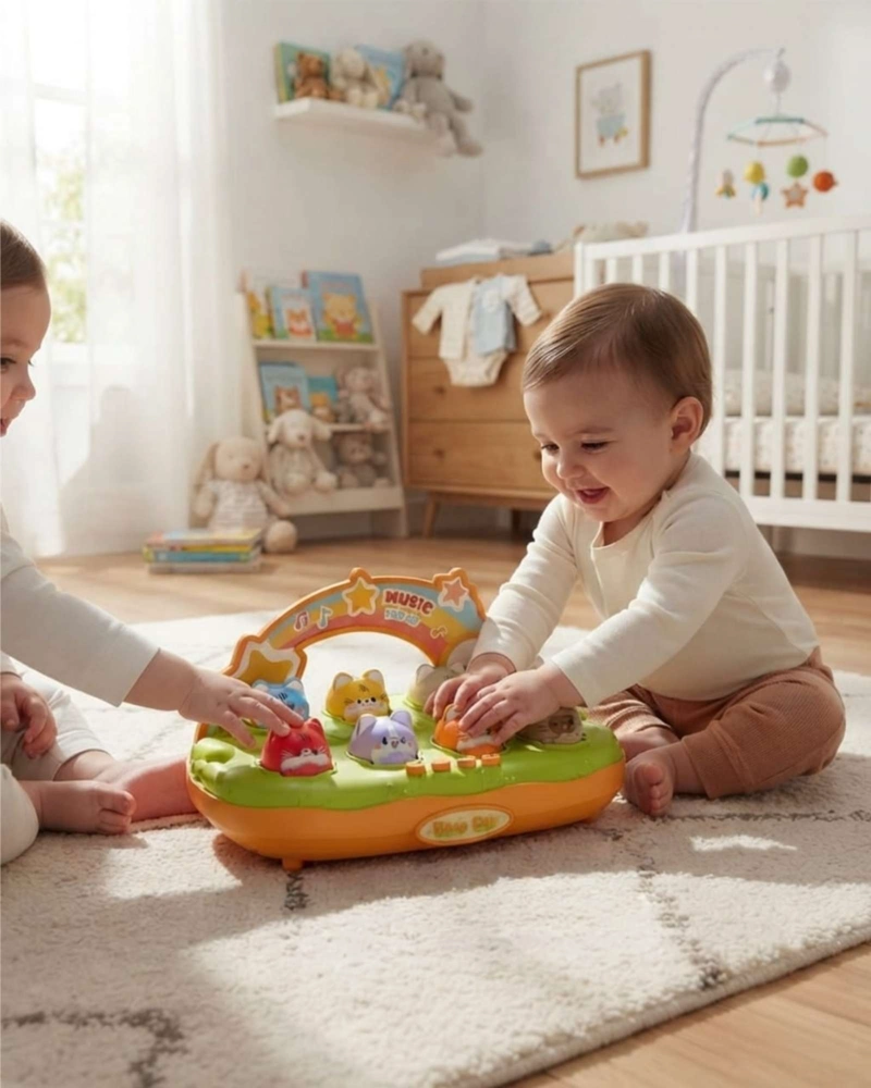 PIANO INTERACTIVO GATITOS MUSICALES CON MODOS DE JUEGO Y LUCES PARA BEBE S. - 1