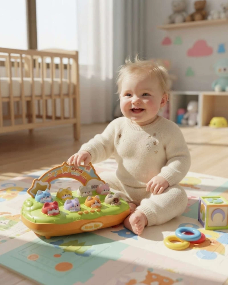 PIANO INTERACTIVO GATITOS MUSICALES CON MODOS DE JUEGO Y LUCES PARA BEBE S. - 2