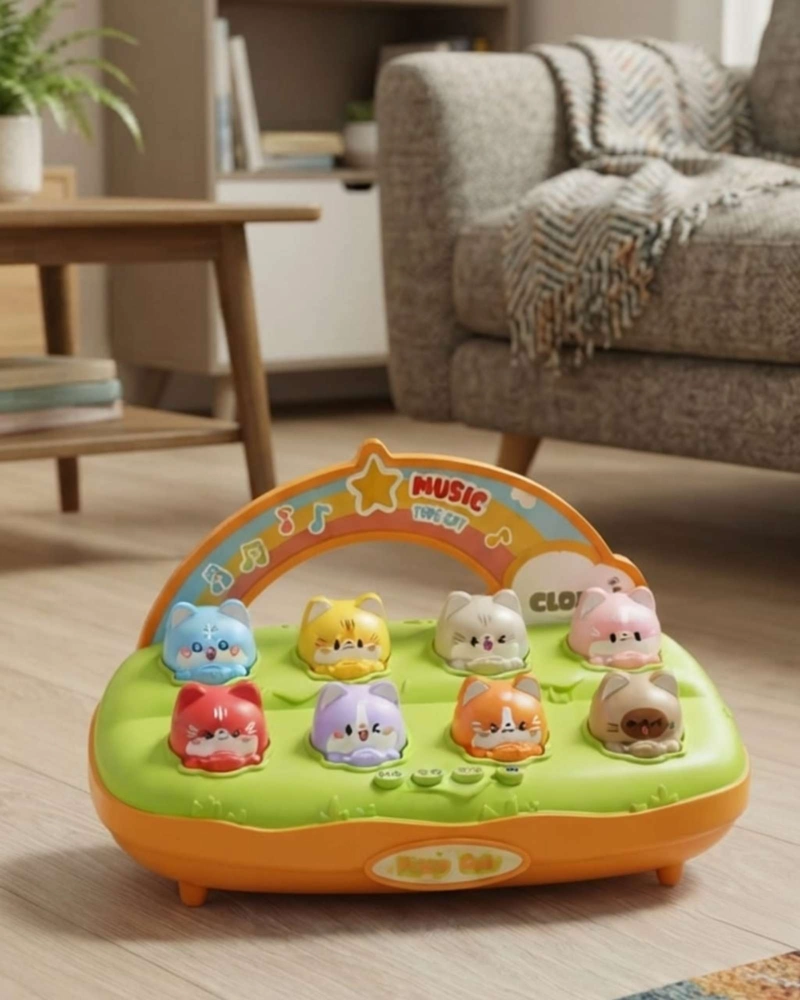 PIANO INTERACTIVO GATITOS MUSICALES CON MODOS DE JUEGO Y LUCES PARA BEBE S. - 3