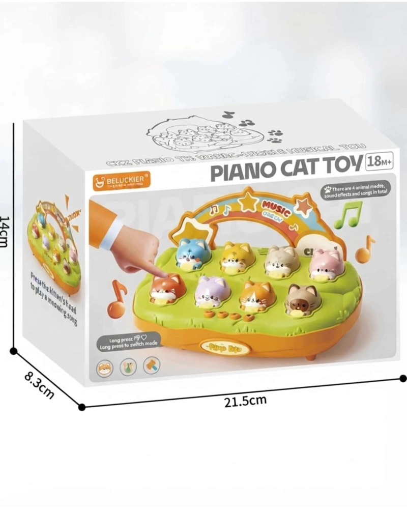 PIANO INTERACTIVO GATITOS MUSICALES CON MODOS DE JUEGO Y LUCES PARA BEBE S. - 5