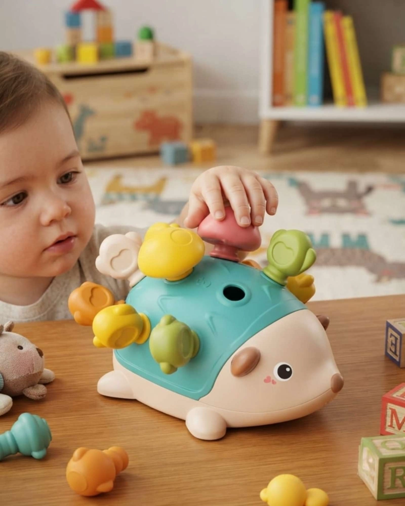 ERIZO SENSORIAL DE ENCAJE JUEGO DE MOTRICIDAD FINA PARA BEBE S02 - 1
