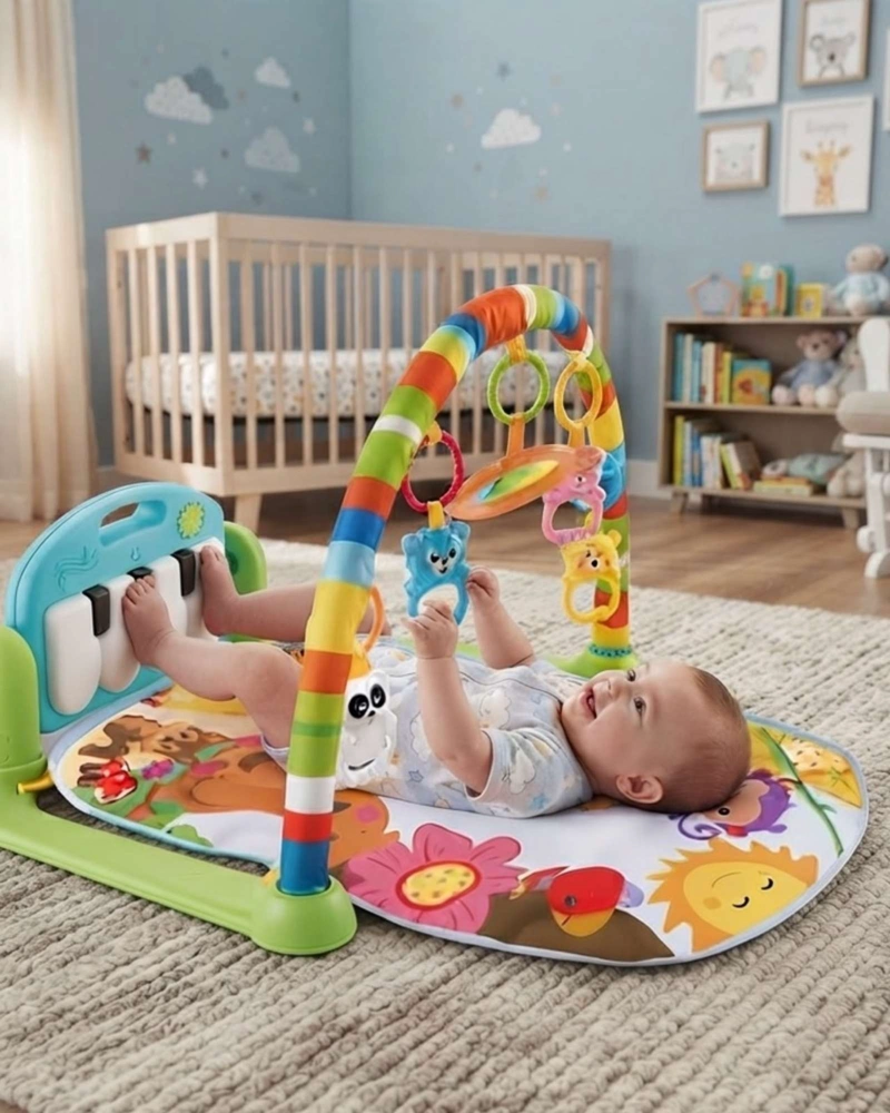 GIMNASIO MUSICAL  BEBE  TAPETE DE ACTIVIDADES CON PIANO 03 - 1