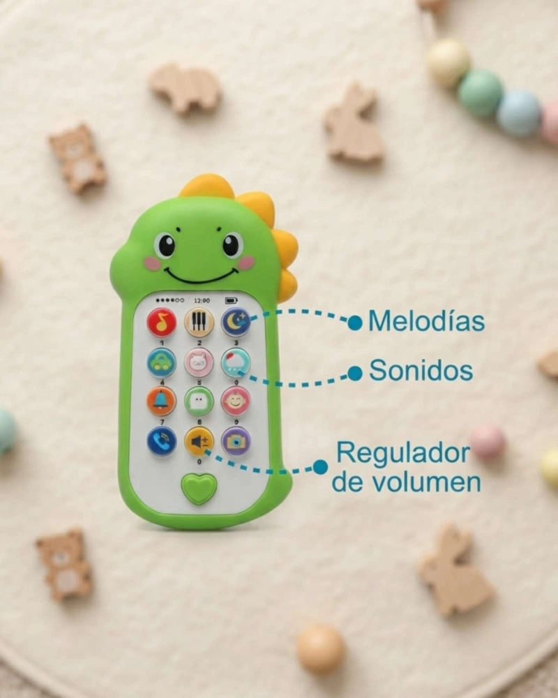 TELE FONO MUSICAL BEBE  LEON MUSICAL INTERACTIVO - 4