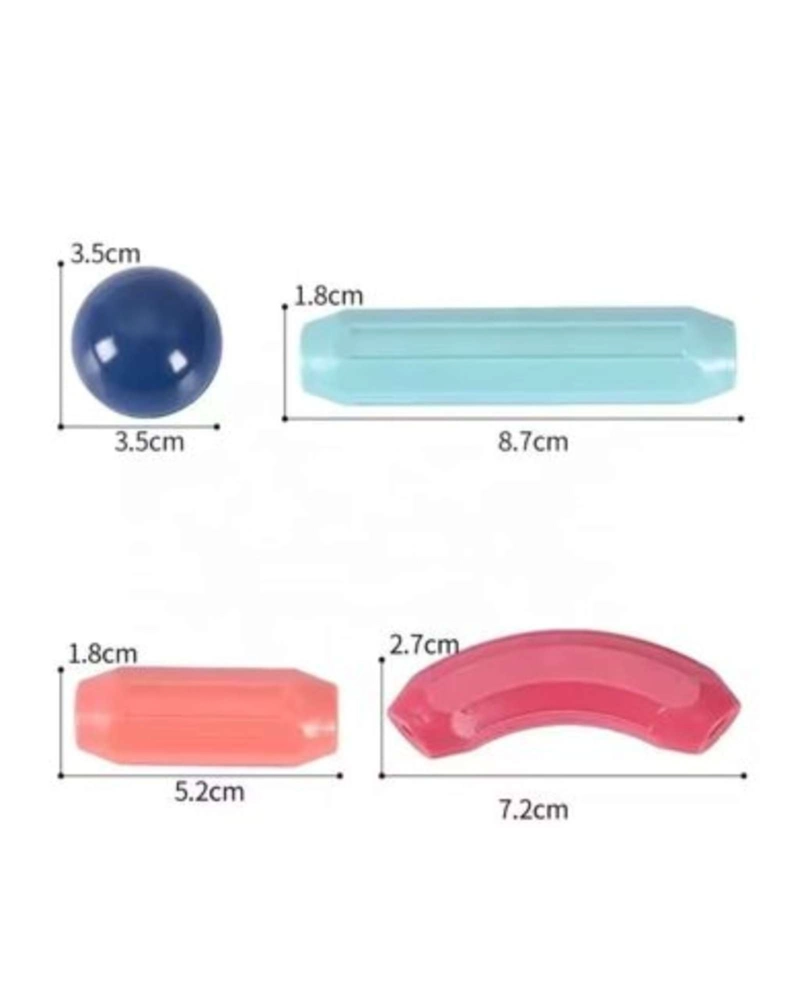 JUGUETE DIDACTICO BLOQUES DE VARILLAS MAGNE TICOS 64 PIEZAS - 6