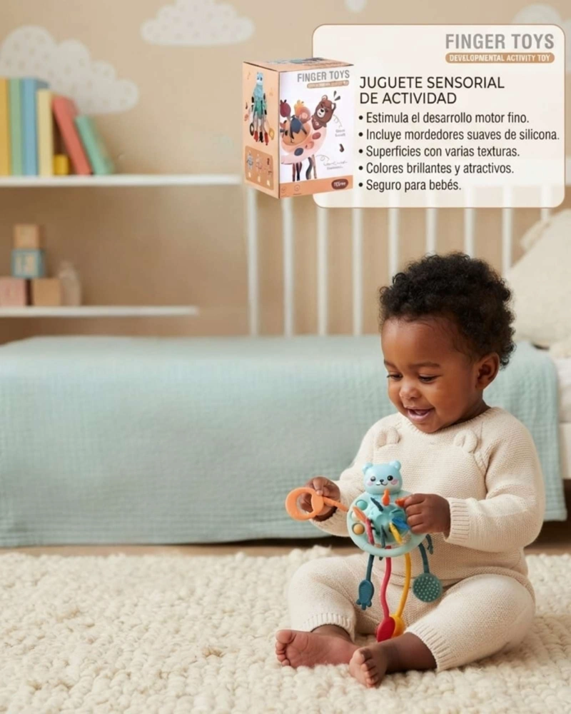 JUGUETE SENSORIAL MORDEDOR DIDACTICO  DE ESTIMULACION. - 6